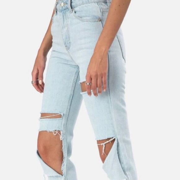 Adika ligh wash Distressed Women Jeans - Picture 2 of 8